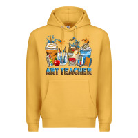 Mustard art teacher coffee cups Premium Hoodie - Zillion Design Studio