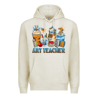 Oatmeal Heather art teacher coffee cups Premium Hoodie - Zillion Design Studio