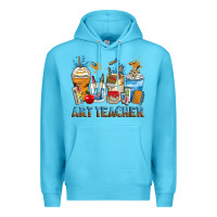 Ocean Blue art teacher coffee cups Premium Hoodie - Zillion Design Studio