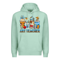 Seafoam art teacher coffee cups Premium Hoodie - Zillion Design Studio