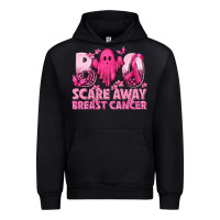 Black Boo Scare Away Breast Cancer Urban Hoodie - texasbilliewilder
