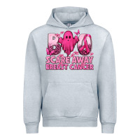 Heather Grey Boo Scare Away Breast Cancer Urban Hoodie - texasbilliewilder