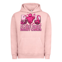 Pigment Salmon Boo Scare Away Breast Cancer Urban Hoodie - texasbilliewilder