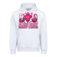 White Boo Scare Away Breast Cancer Urban Hoodie - texasbilliewilder