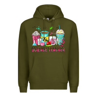 Army Green science teacher coffee cups Premium Hoodie - Zillion Design Studio