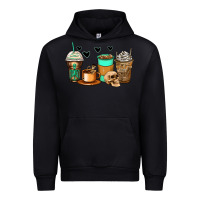 Black skeleton coffee cups Urban Hoodie - Zillion Design Studio