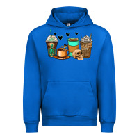 Cobalt skeleton coffee cups Urban Hoodie - Zillion Design Studio