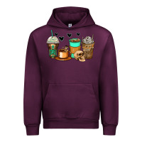 Mauve Wine skeleton coffee cups Urban Hoodie - Zillion Design Studio