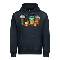 Navy skeleton coffee cups Urban Hoodie - Zillion Design Studio