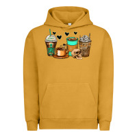 Pigment Peanut Butter skeleton coffee cups Urban Hoodie - Zillion Design Studio