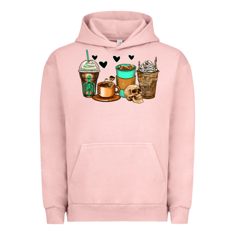 Skeleton Coffee Cups Urban Hoodie by Zillion Design Studio | Teevron