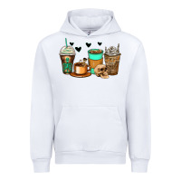 White skeleton coffee cups Urban Hoodie - Zillion Design Studio