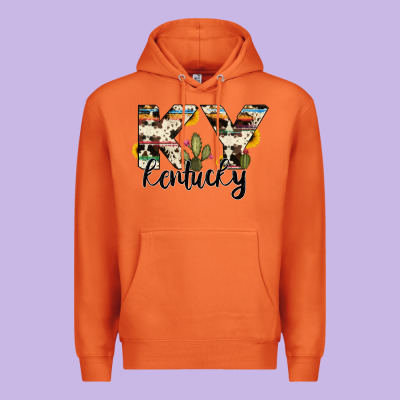 Kentucky State Cowhide Serape Cactus Premium Hoodie Designed By Ranaportraitstore