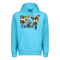 Ocean Blue kentucky state cowhide serape cactus Premium Hoodie - RanaPortraitStore