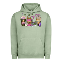 Pigment Oil Green weed coffee cups Urban Hoodie - Zillion Design Studio