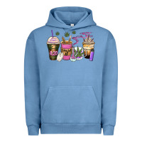 Pigment Pebble Blue weed coffee cups Urban Hoodie - Zillion Design Studio
