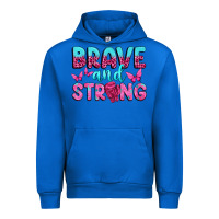 Cobalt Brave and Strong Urban Hoodie - texasbilliewilder
