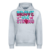 Heather Grey Brave and Strong Urban Hoodie - texasbilliewilder