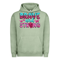 Pigment Oil Green Brave and Strong Urban Hoodie - texasbilliewilder