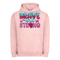 Pigment Salmon Brave and Strong Urban Hoodie - texasbilliewilder
