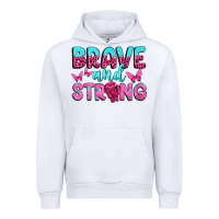 White Brave and Strong Urban Hoodie - texasbilliewilder