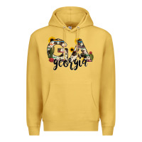 Antique Gold georgia state cowhide serape cactus Premium Hoodie - RanaPortraitStore