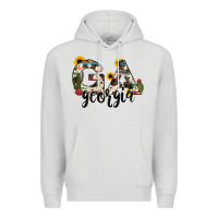 Dove Grey georgia state cowhide serape cactus Premium Hoodie - RanaPortraitStore