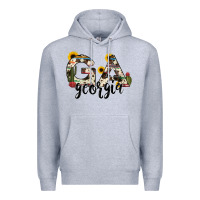 Heather Grey georgia state cowhide serape cactus Premium Hoodie - RanaPortraitStore