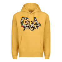 Mustard georgia state cowhide serape cactus Premium Hoodie - RanaPortraitStore