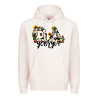 Pale Pink georgia state cowhide serape cactus Premium Hoodie - RanaPortraitStore