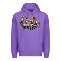 Purple georgia state cowhide serape cactus Premium Hoodie - RanaPortraitStore