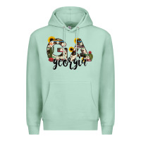 Seafoam georgia state cowhide serape cactus Premium Hoodie - RanaPortraitStore