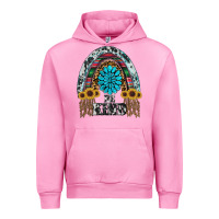 Fuchsia Pink western rainbow  be kind Urban Hoodie - RanaPortraitStore