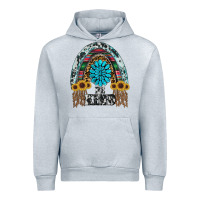 Heather Grey western rainbow  be kind Urban Hoodie - RanaPortraitStore