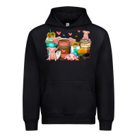 Black pigs coffee cups Urban Hoodie - Zillion Design Studio