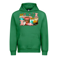 Emerald pigs coffee cups Urban Hoodie - Zillion Design Studio