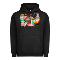 Pigment Black pigs coffee cups Urban Hoodie - Zillion Design Studio
