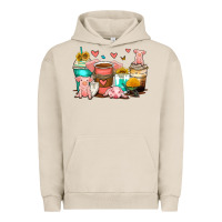 Pigment French Oak pigs coffee cups Urban Hoodie - Zillion Design Studio