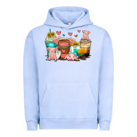 Pigment Grape Ice pigs coffee cups Urban Hoodie - Zillion Design Studio
