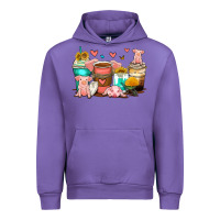 Tulip pigs coffee cups Urban Hoodie - Zillion Design Studio