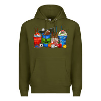 Army Green p.e. teacher coffee cups Premium Hoodie - Zillion Design Studio