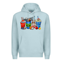 Blue Mist p.e. teacher coffee cups Premium Hoodie - Zillion Design Studio