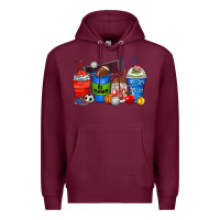 Burgundy p.e. teacher coffee cups Premium Hoodie - Zillion Design Studio