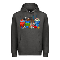 Charcoal Heather p.e. teacher coffee cups Premium Hoodie - Zillion Design Studio