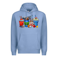 Colony Blue p.e. teacher coffee cups Premium Hoodie - Zillion Design Studio