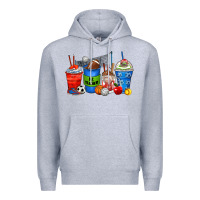 Heather Grey p.e. teacher coffee cups Premium Hoodie - Zillion Design Studio