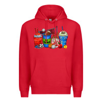 Red p.e. teacher coffee cups Premium Hoodie - Zillion Design Studio