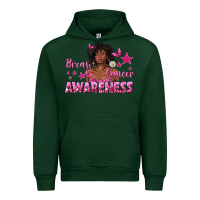 Forest Green Breast Cancer Awareness with Afro Woman Urban Hoodie - texasbilliewilder