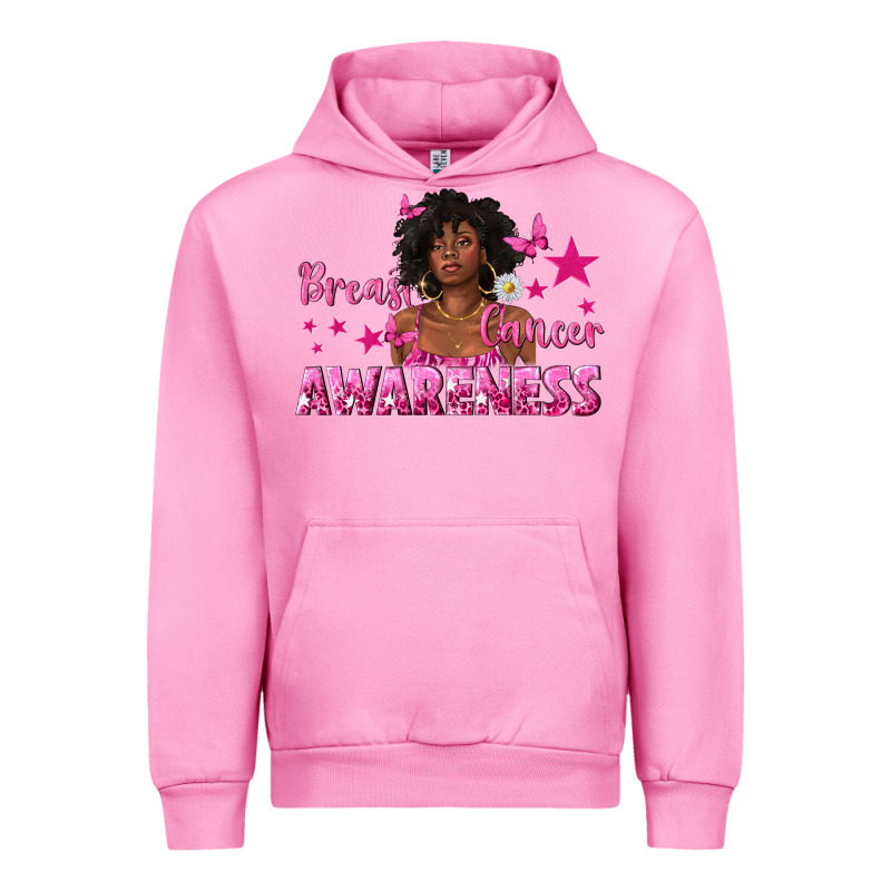 Breast Cancer Awareness With Afro Woman Urban Hoodie by texasbilliewilder | Teevron