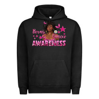 Pigment Black Breast Cancer Awareness with Afro Woman Urban Hoodie - texasbilliewilder